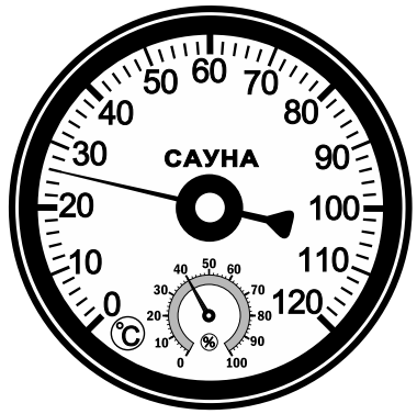 Задание №8501: В сауне находится прибор, показывающий температуру и ...