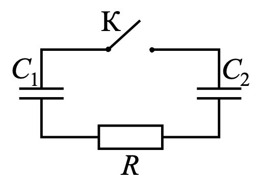 Задание №55439: Заряженный конденсатор C1 = 1 мкФ включён в ...