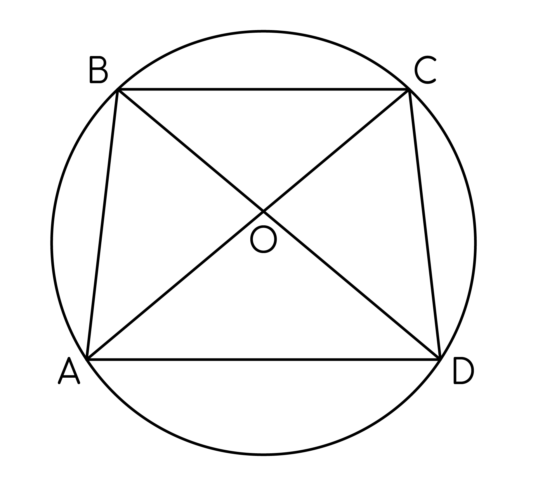 Задание №60395: Трапеция ABCD вписана в окружность. Найдите среднюю ...