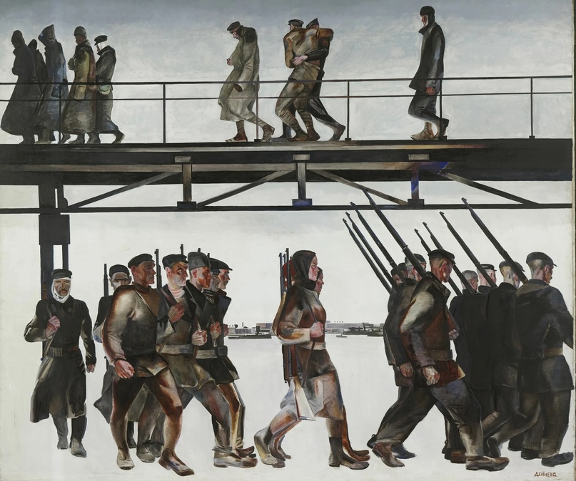 Оборона Петрограда, А. Дейнека, 1928 год