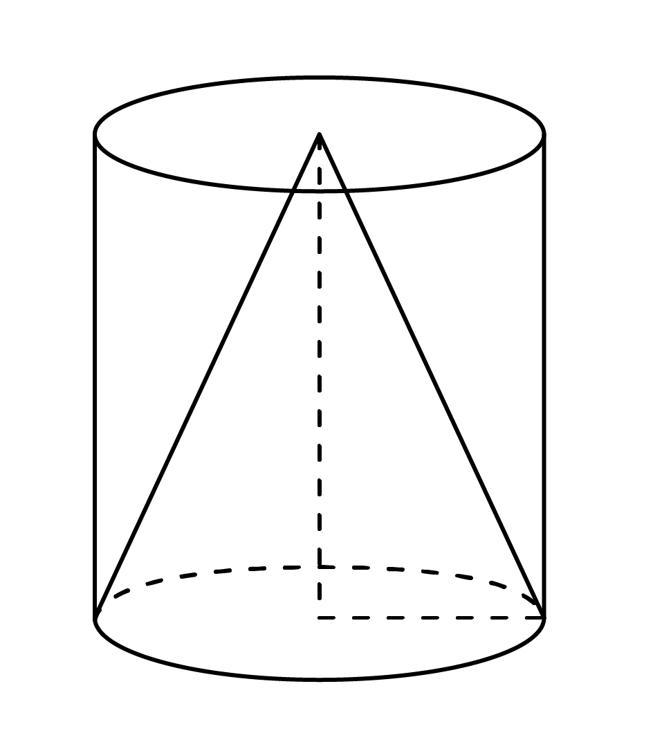 Задание №17044: Цилиндр и конус имеют общие основание и высоту. Найдите  объем конуса, если объем цилиндра равен 330. — NeoFamily