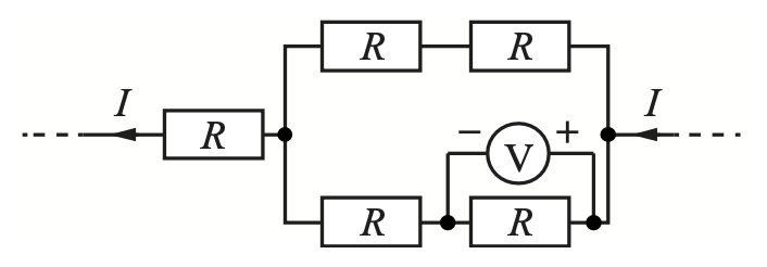 Задание №56389: Пять одинаковых резисторов с сопротивлением R = 1Ом ...