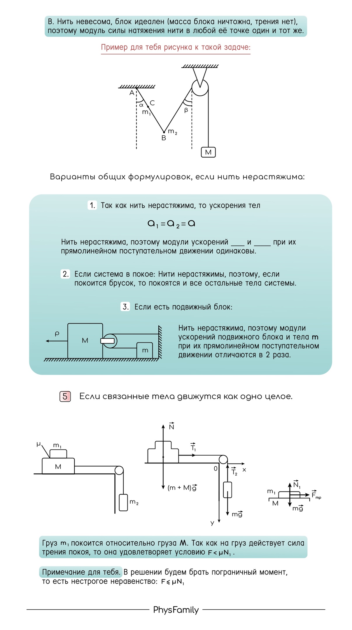 Как решать задачи по физике с блоками из раздела «Механика» | Репетитор IT mentor | Дзен