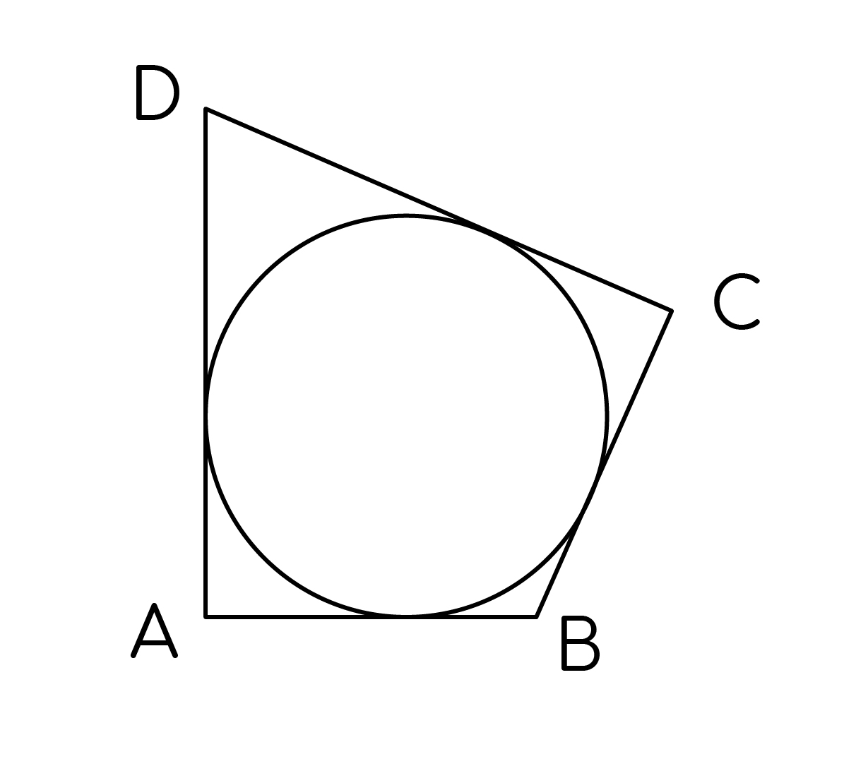 Задание №7773: В четырехугольник ABCD вписана окружность, AB=14,BC=9,CD ...