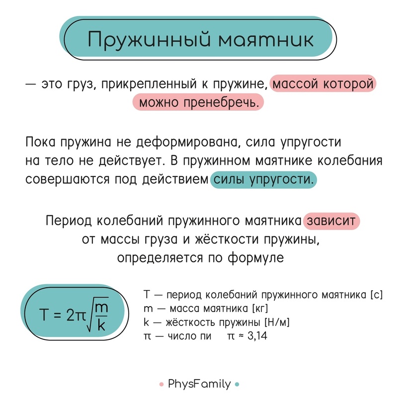 Гармонические колебания. Нитяной и пружинный маятник, изображение №9