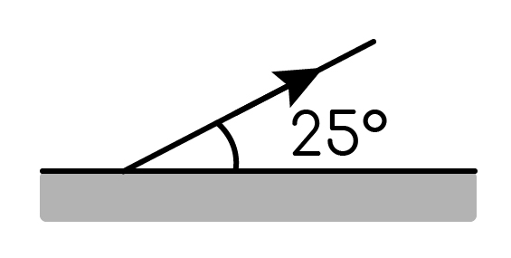 Задание №19702: Угол между зеркалом и отражённым от него лучом равен 25 ...