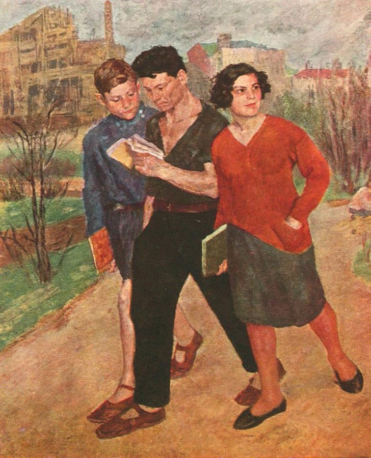 Рабфак идёт. Б. Иогансон, 1928 год