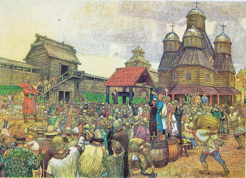 Новгородское вече. А. Васнецов