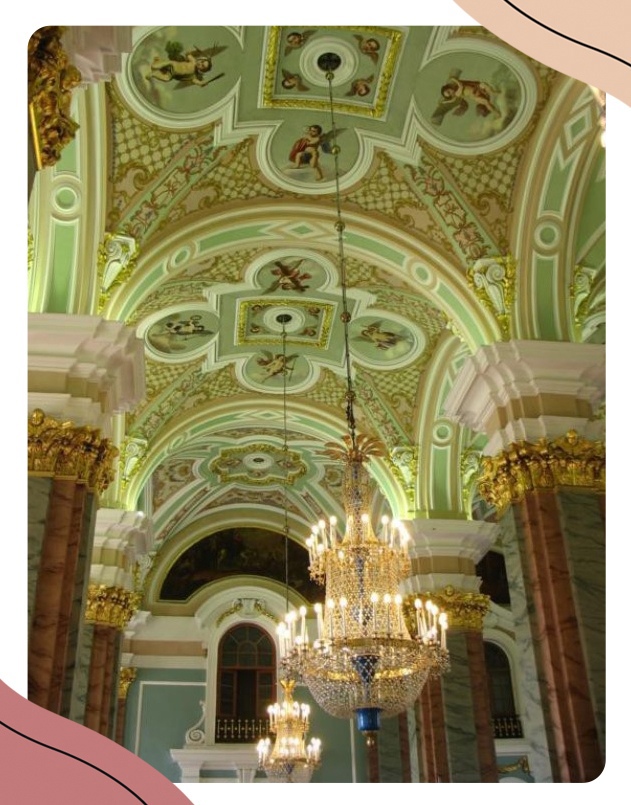 Сохранившаяся часть росписей Петропавловского собора. Санкт-Петербург