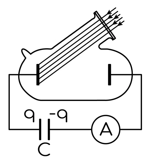 Задание №7297: Внутри запаянной трубки с прозрачным окном в вакууме ...