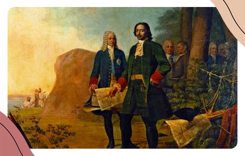 Петр Первый. Основание Санкт-Петербурга. А. Венецианов