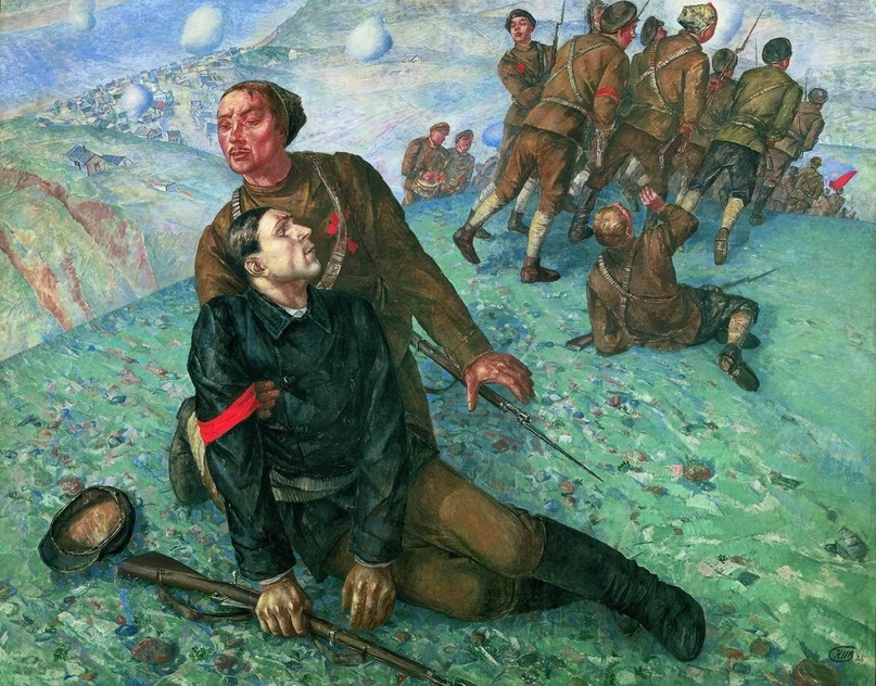 Смерть комиссара, К. Петров-Водкин, 1928 год